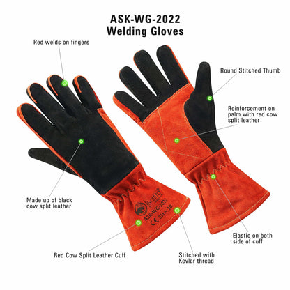 Extreme Heat Resistant Welding Gloves | Heavy Duty Industrial Safety Gloves | Safta Bee