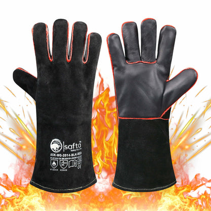 Welders Gauntlets | Heat Resistant BBQ Oven TIG MIG Welding Gloves UK