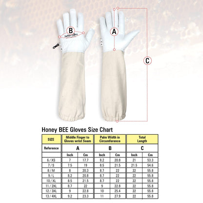 Top-quality bee keeper gloves, made from genuine goatskin leather. safta bee