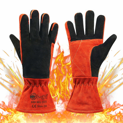 Extreme Heat Resistant Welding Gloves | Heavy Duty Industrial Safety Gloves | Safta Bee