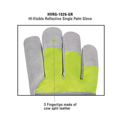 Rigger Gloves | Safety Work Gloves Leather 03-Pairs High-Vis Gloves