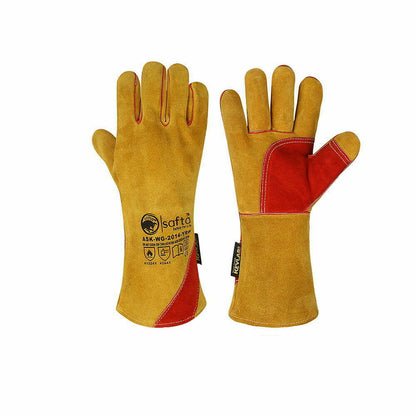 Heat Proof Welding Gloves with Kevlar® Stitching – Cow Split Leather and Reinforced Palm for Maximum Protection