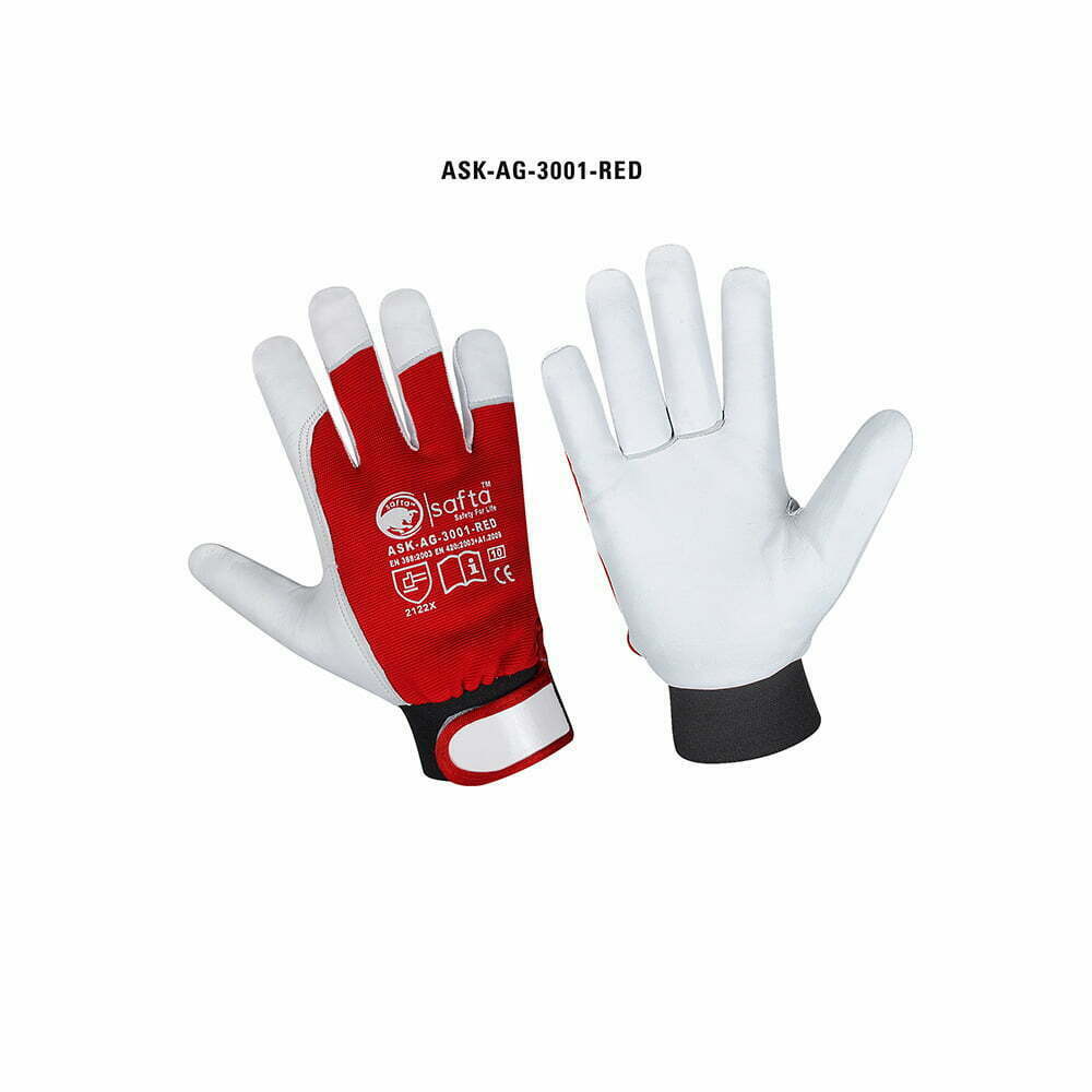 Sheepskin Leather Work Gloves For Mechanics Assembling Work Safety Gloves