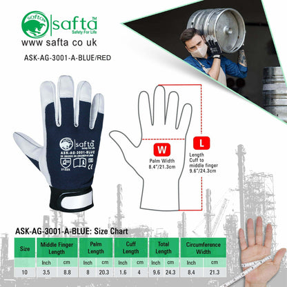 Assembly Gloves | Soft Sheepskin Leather | Breathable Excellent Grip | Safety Gloves