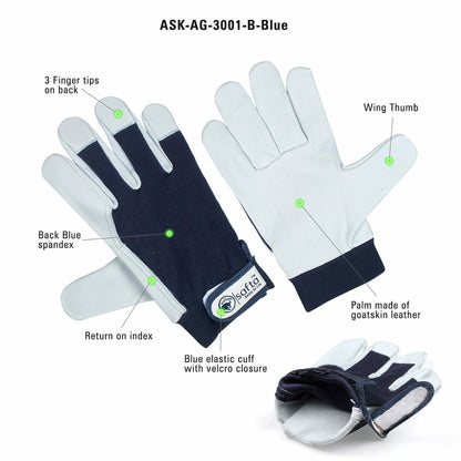 Protective Gloves | Goatskin Leather Cross Fit Safety Gloves | Safta Bee