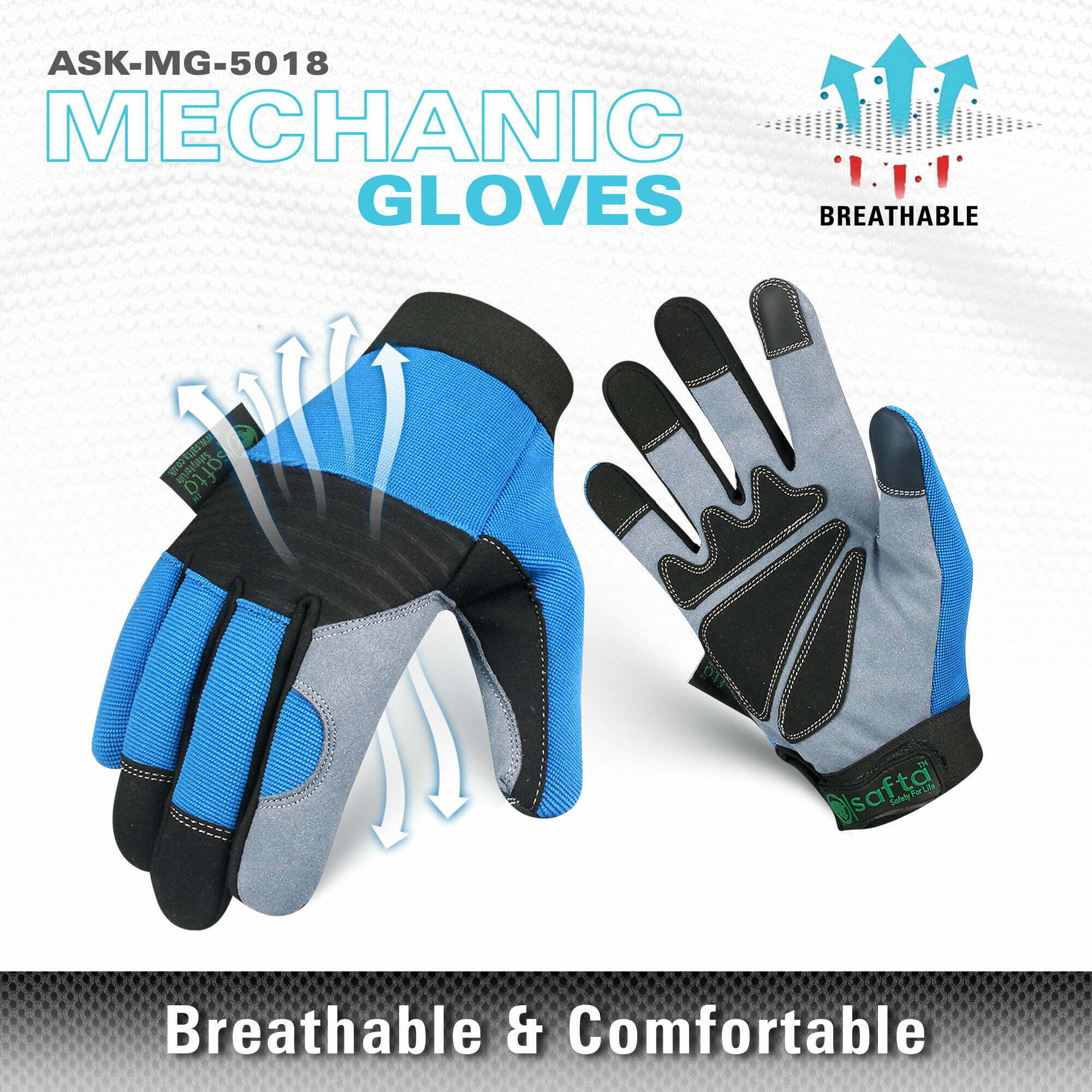 Custom Mechanic Gloves | Synthetic Leather | Heavy Duty Work Gloves