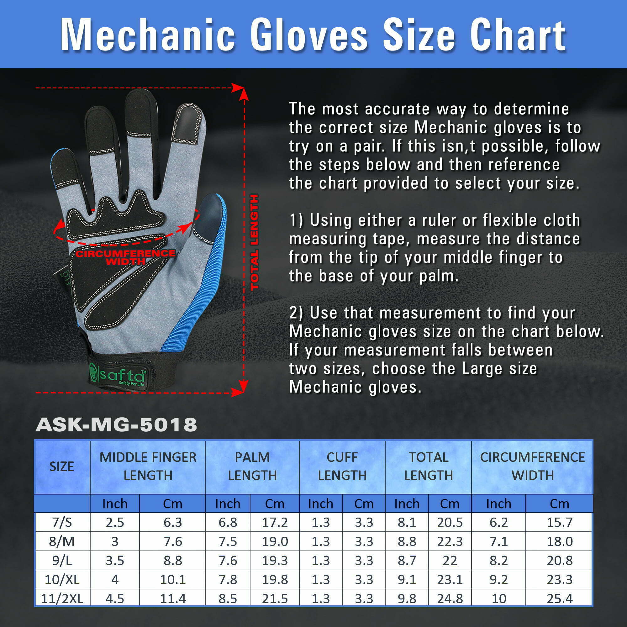 Custom Mechanic Gloves | Synthetic Leather | Heavy Duty Work Gloves