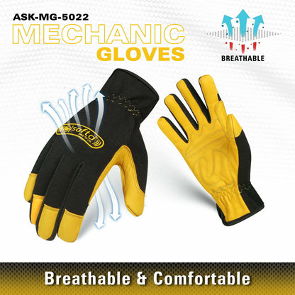 Mechanics Work Gloves | Cow Grain Leather | Best Mechanic Gloves UK