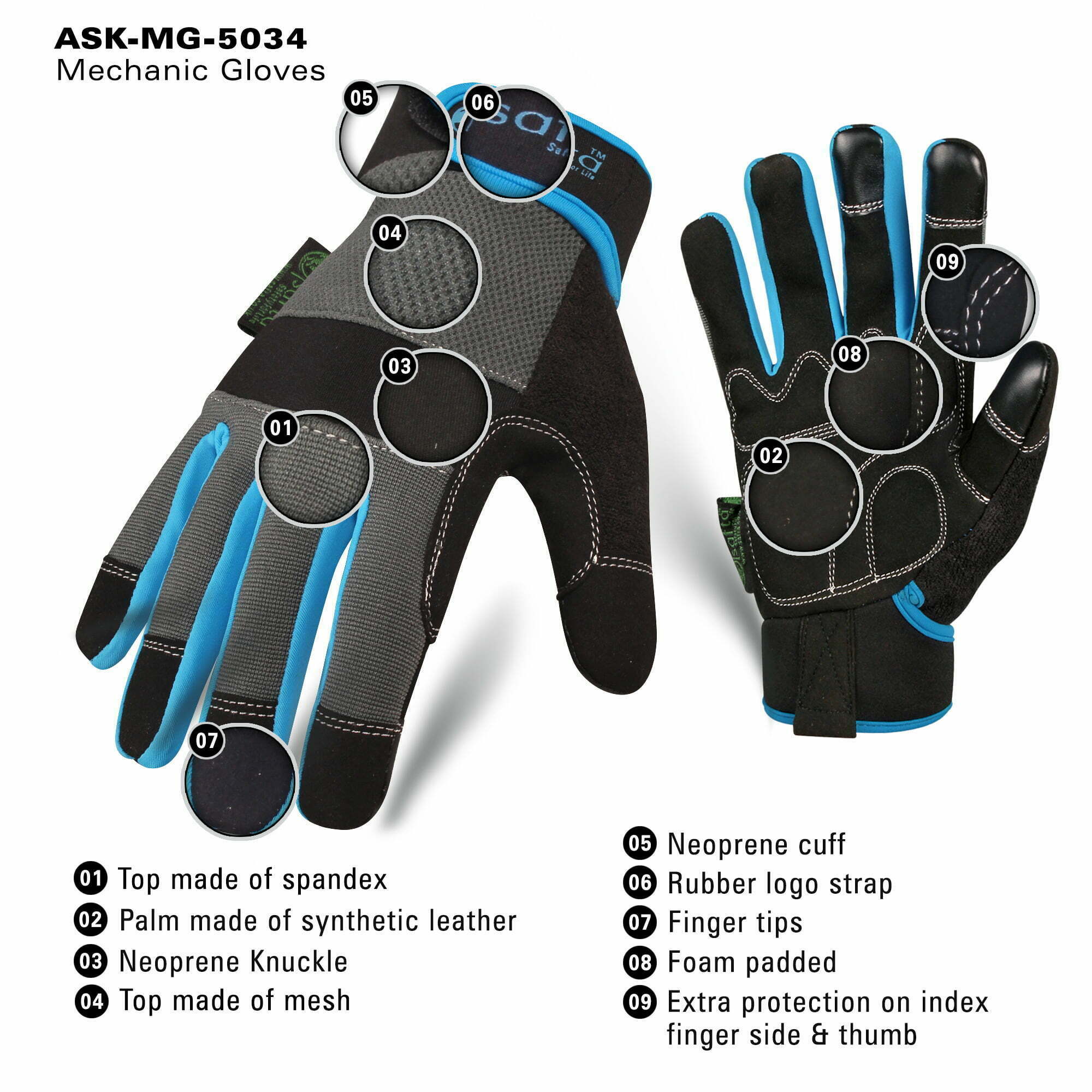 Mechanic Work Gloves saftabee