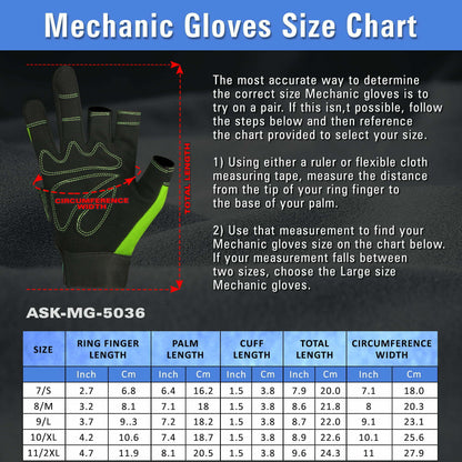 Finger less work gloves