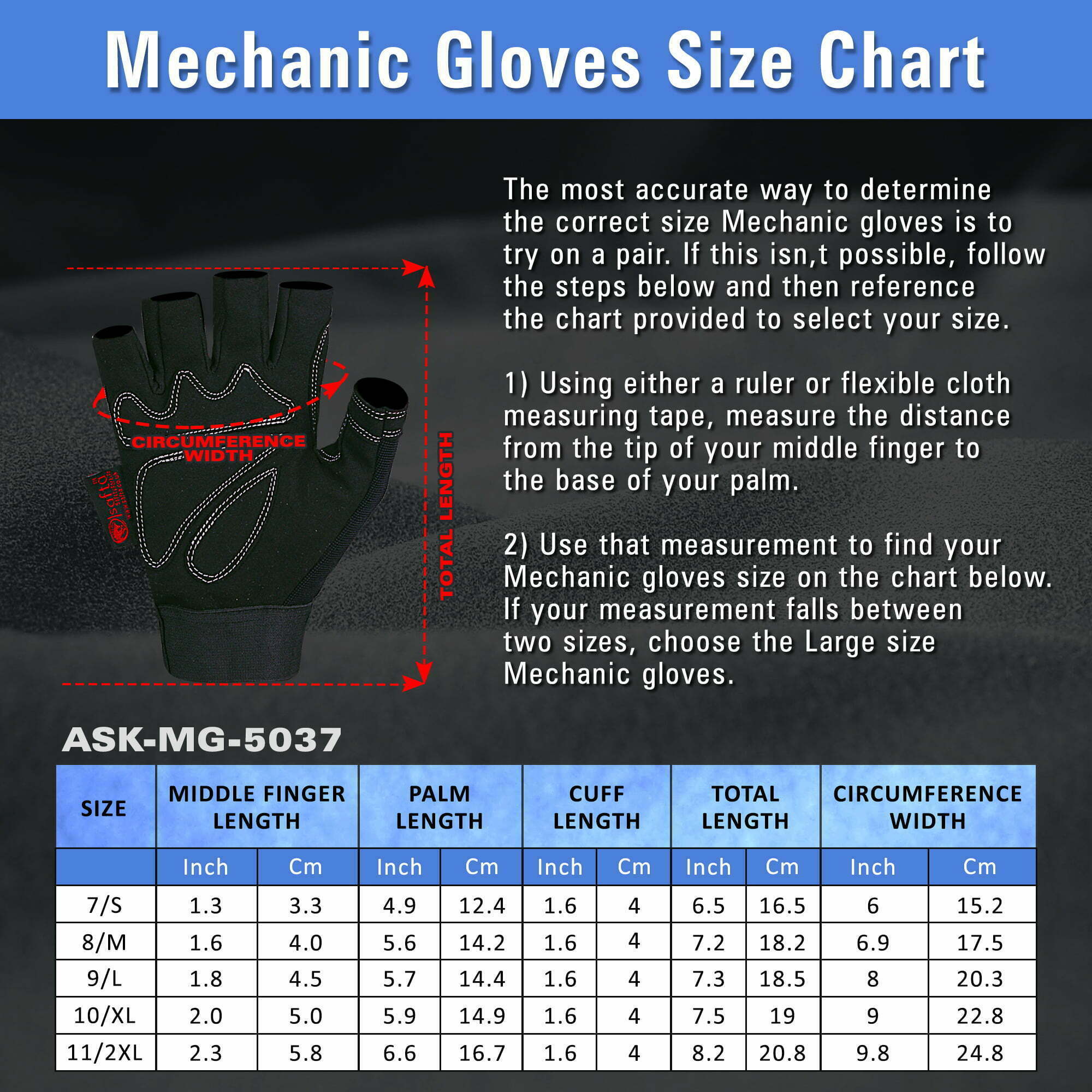 Fingerless Work Gloves | Half Finger Breathable Design | Mechanic Gloves