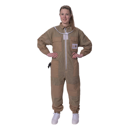 Bee keeper Suit Brown with 3-Layer Protection – Professional Beekeeping Gear for Ultimate Sting Protection and Comfort