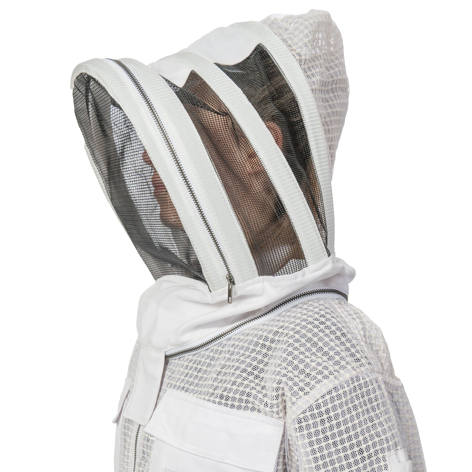 safta bee Ventilated bee suit for sale with 3-layer sting protection, durable design, removable veil, and breathable comfort for beekeepers