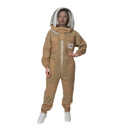 Bee keeper Suit Brown with 3-Layer Protection – Professional Beekeeping Gear for Ultimate Sting Protection and Comfort