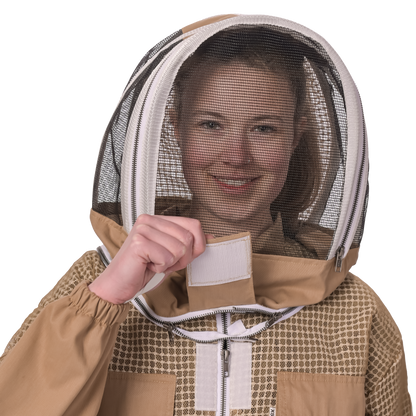 Bee keeper Suit Brown with 3-Layer Protection – Professional Beekeeping Gear for Ultimate Sting Protection and Comfort