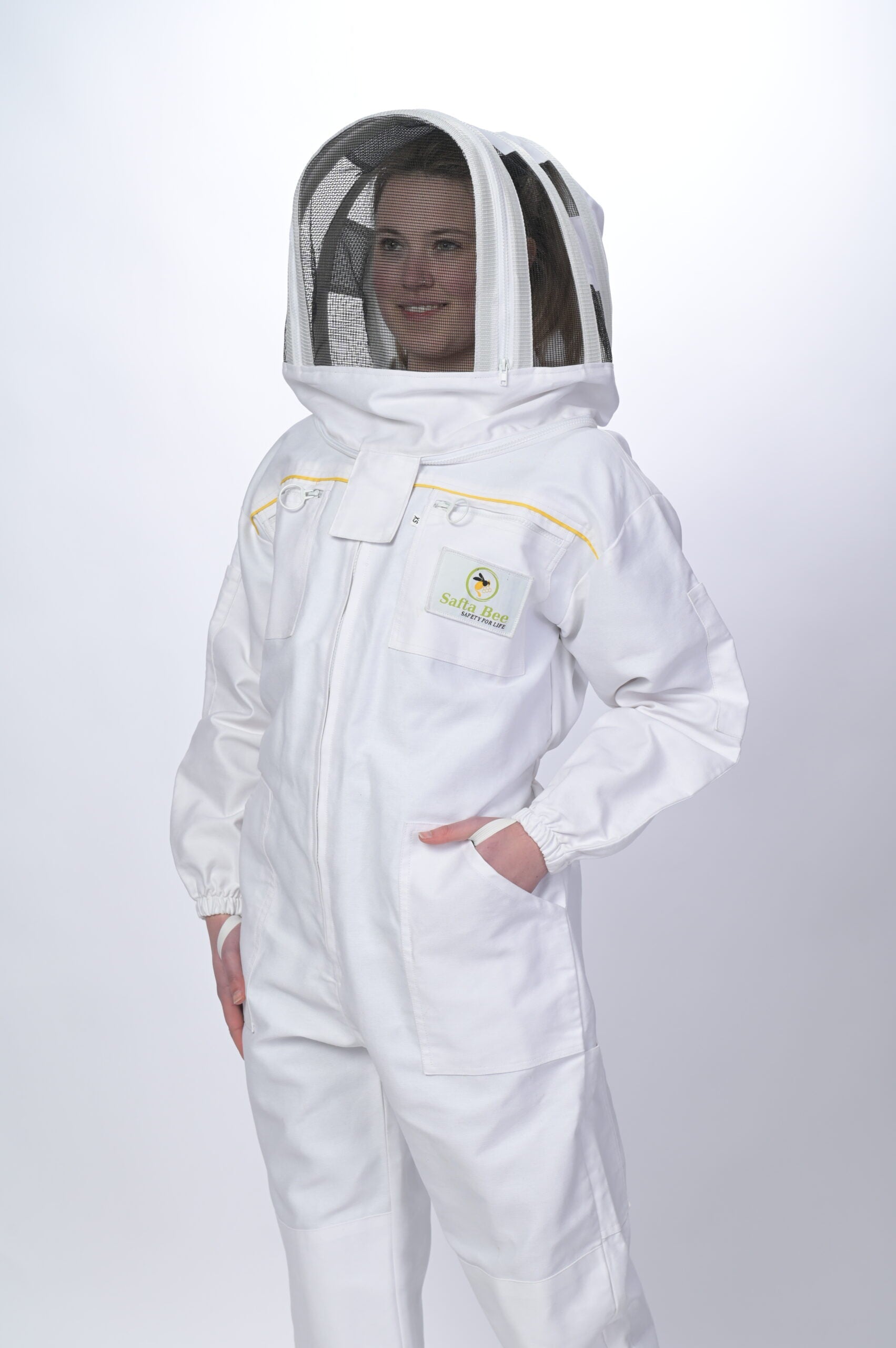 "Breathable, sting-proof suit of bees offering premium protection and comfort for all beekeepers."