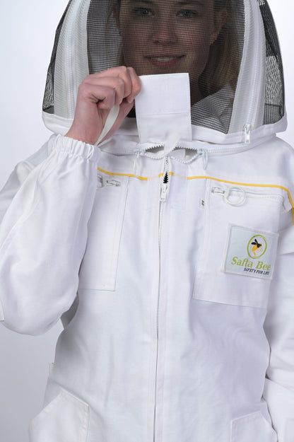 "Breathable, sting-proof suit of bees offering premium protection and comfort for all beekeepers."