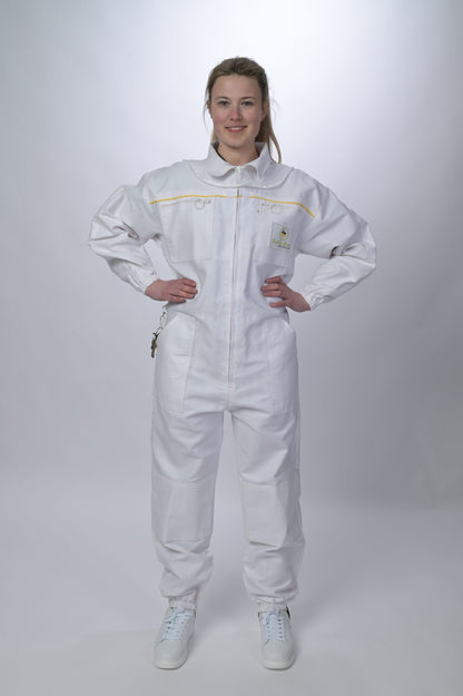 "Breathable, sting-proof suit of bees offering premium protection and comfort for all beekeepers."