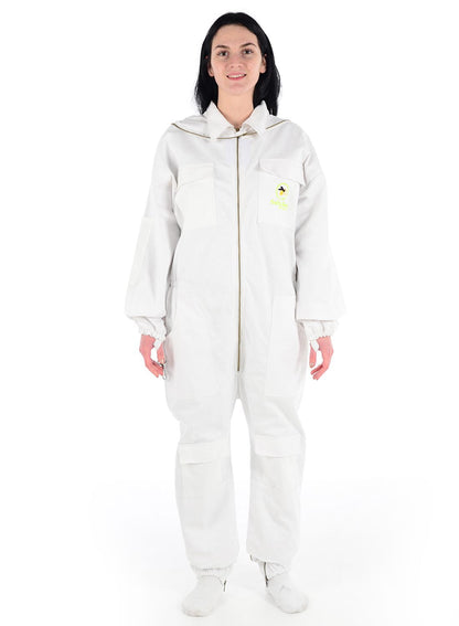 Classy Cotton Beehive Suit Suit with Fencing Veil for maximum bee protection, designed for beekeepers