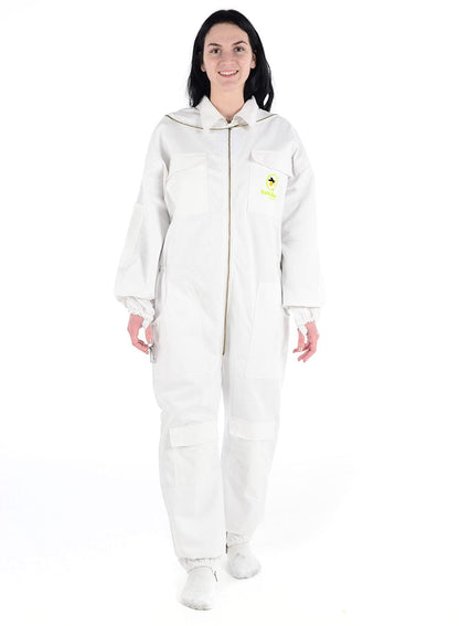 Classy Cotton Beehive Suit Suit with Fencing Veil for maximum bee protection, designed for beekeepers