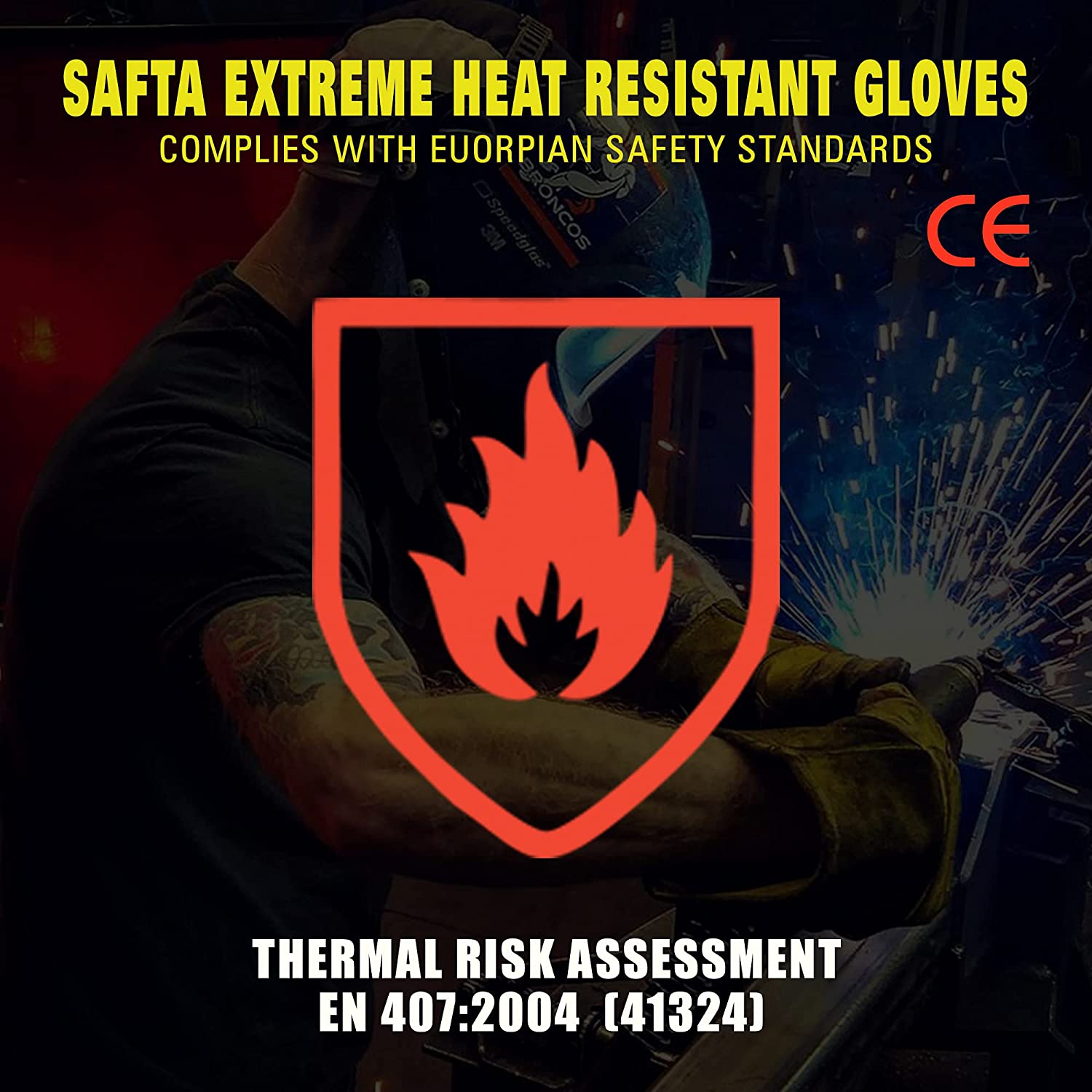 Heat Resistant Grill BBQ Fireplace Gloves Stove Microwave Oven 