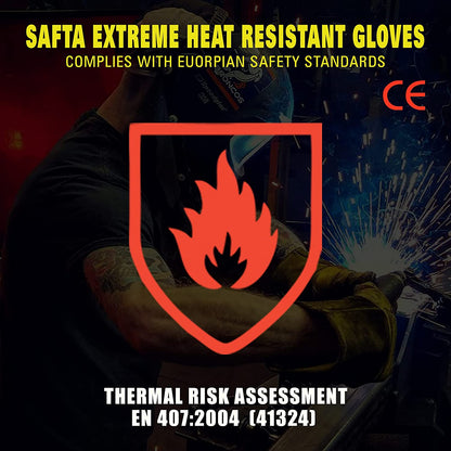 Heat Resistant Grill BBQ Fireplace Gloves Stove Microwave Oven 