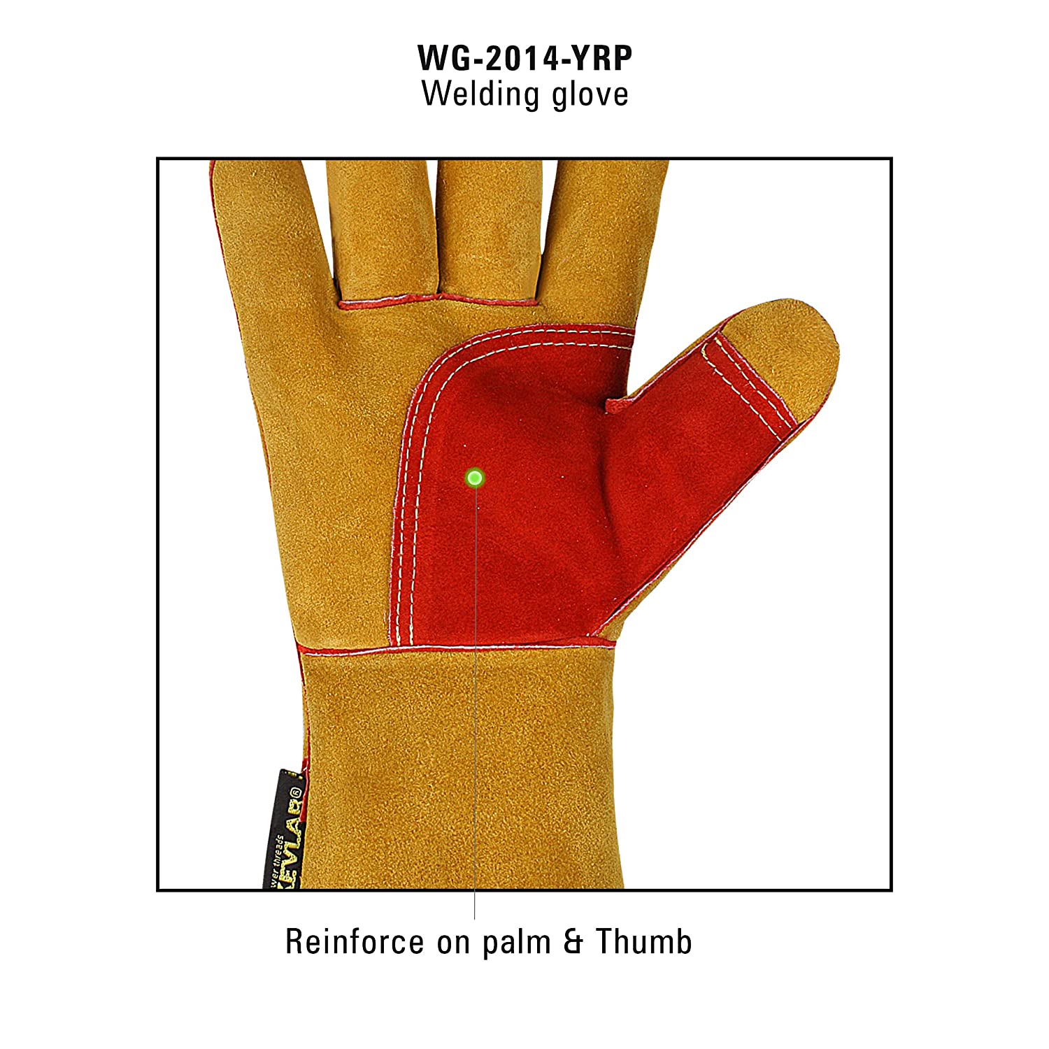 Heat Proof Welding Gloves with Kevlar® Stitching – Cow Split Leather and Reinforced Palm for Maximum Protection