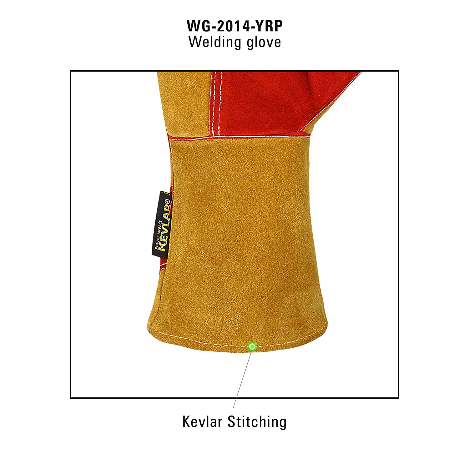 Heat Proof Welding Gloves with Kevlar® Stitching – Cow Split Leather and Reinforced Palm for Maximum Protection