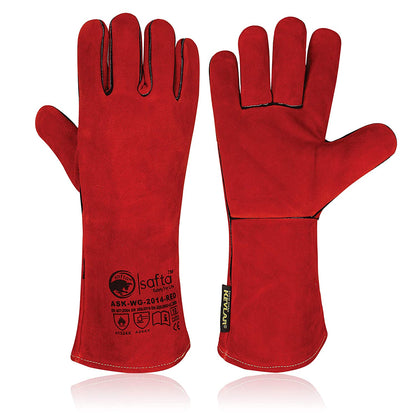 Welding Gloves Cow Split Leather with Kevlar® Stitching – Durable, Heat-Resistant Protection for Welders