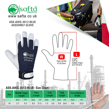 Sheepskin Leather Safety Work Gloves Flexible | Best Work Gloves UK