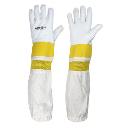 Beekeeping Gloves Adjustable Sleeves | Ventilated Sting Proof | Safta Bee