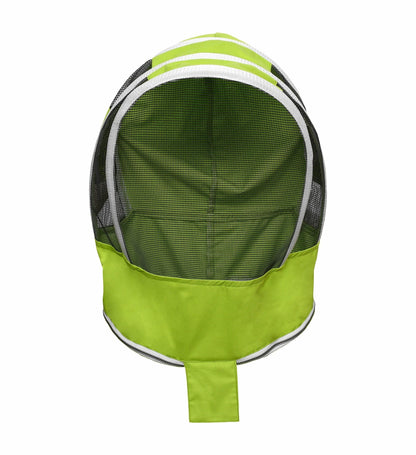 Forest green beekeeper suit, ultra-breeze cotton, sting-proof design for beekeeping comfort and safety.