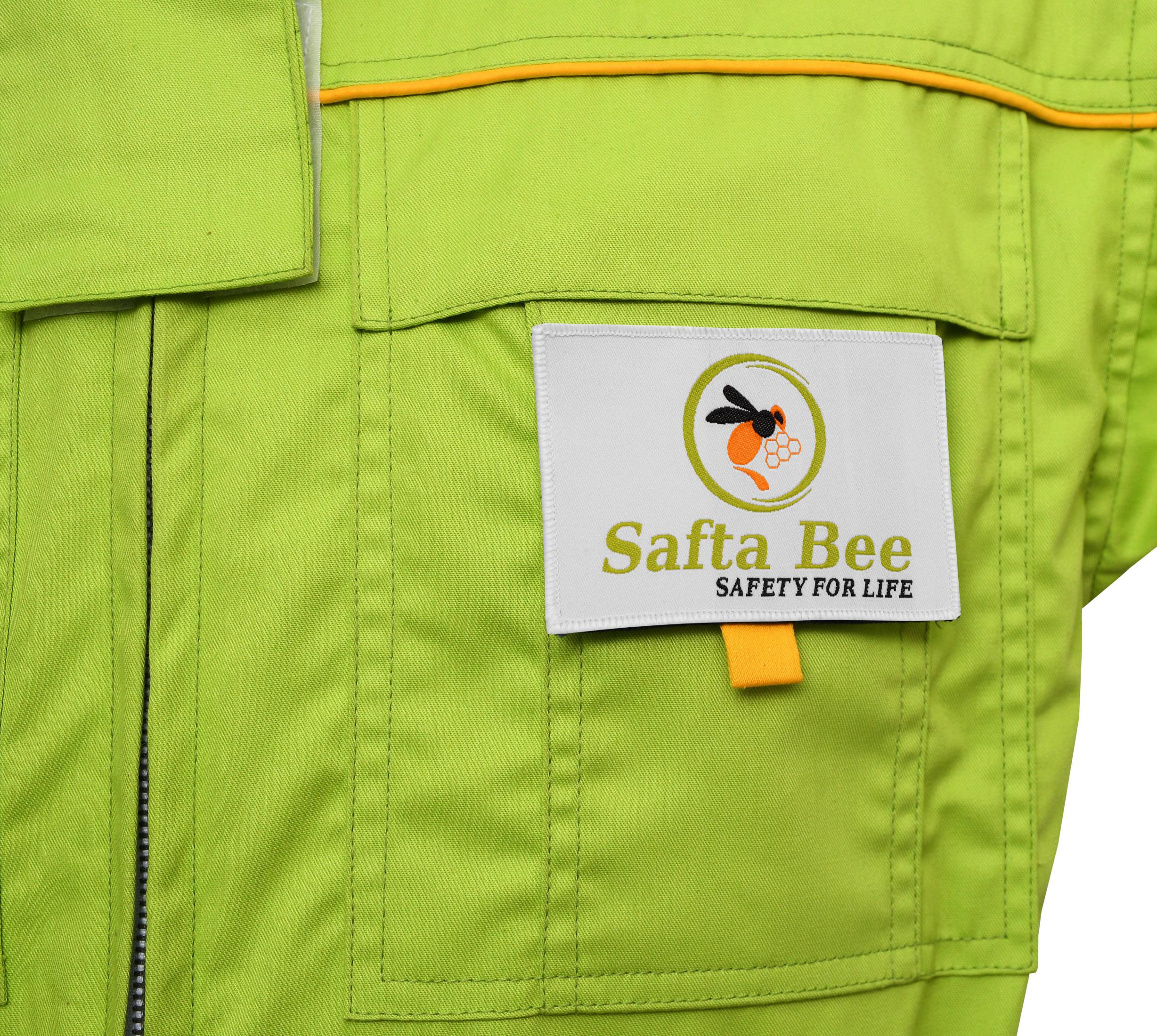 Forest green beekeeper suit, ultra-breeze cotton, sting proof bee suit design for beekeeping comfort and safety.