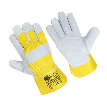 Rigger Gloves | Safety Work Gloves Leather 03-Pairs High-Vis Gloves