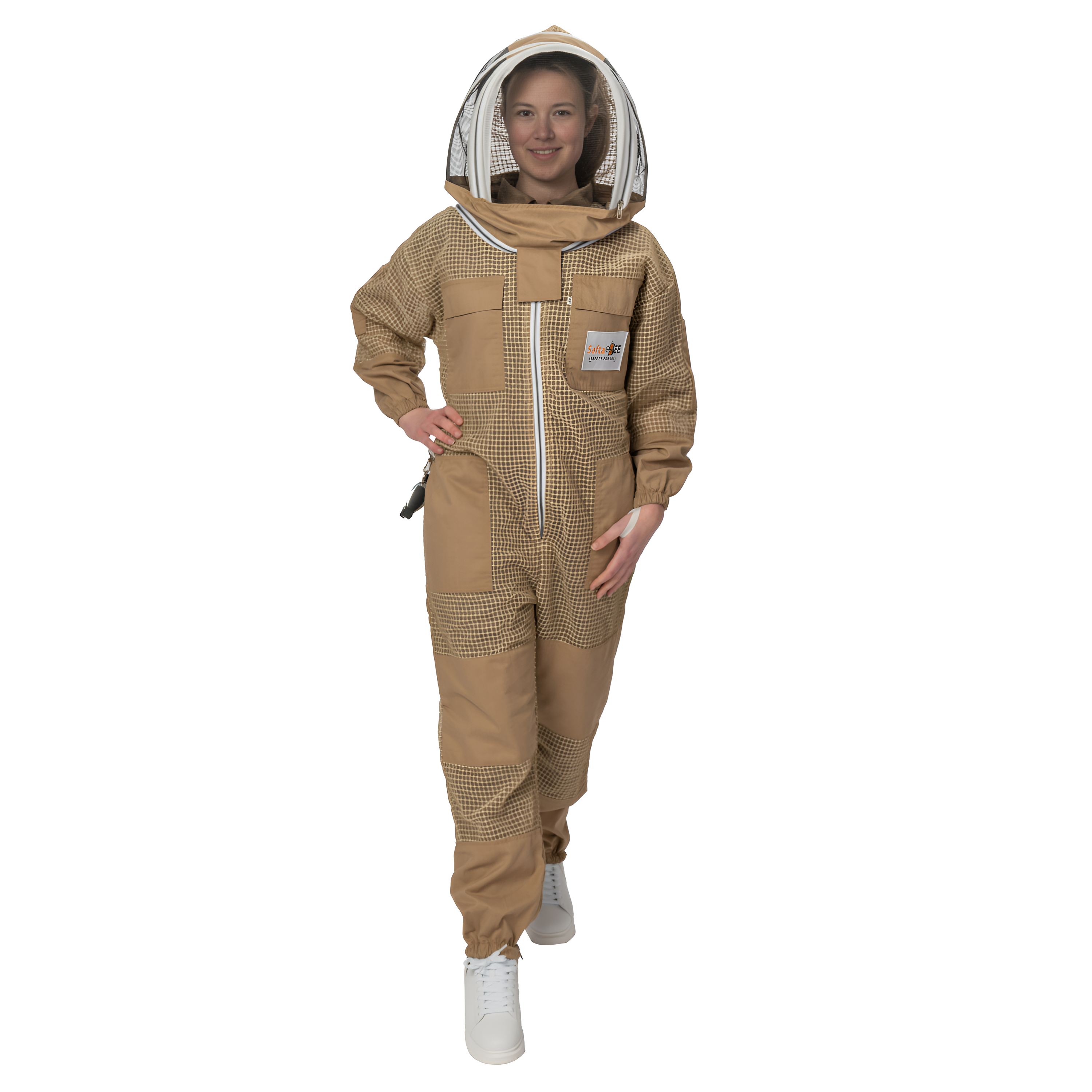 Bee keeper Suit Brown with 3-Layer Protection – Professional Beekeeping Gear for Ultimate Sting Protection and Comfort