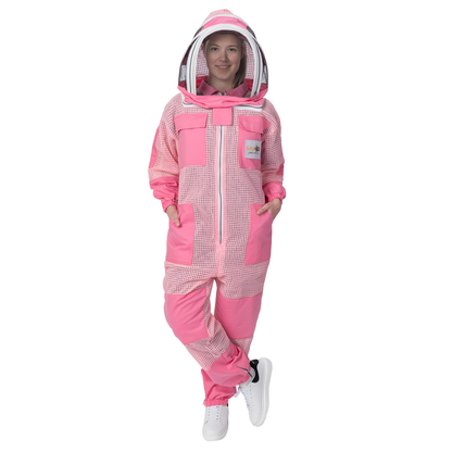 Vented best beekeeping suit with fencing veil by Safta Bee,